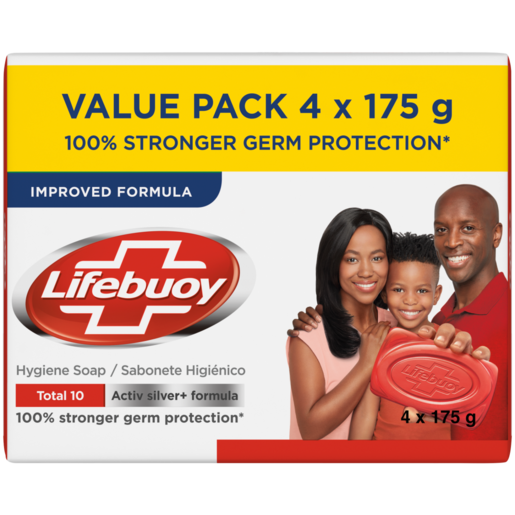 Lifebuoy Total 10 Germ Protection Hygiene Bath Soap 4 x 175g