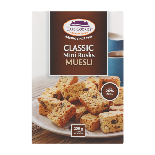 Cape Cookies Mini Classic Muesli Rusks 200g Box