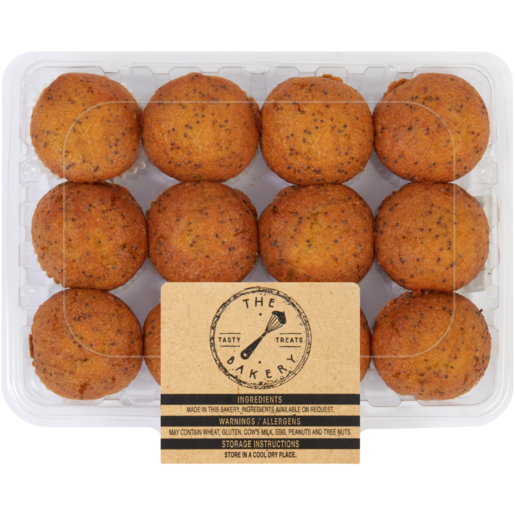The Bakery Mini Lemon Poppy Seed Muffins 12 Pack