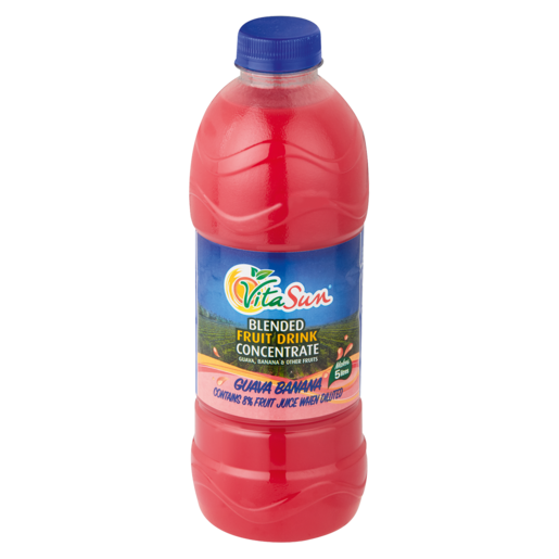 Vita Sun Guava Banana Flavoured Blended Fruit Drink Concentrate 1L