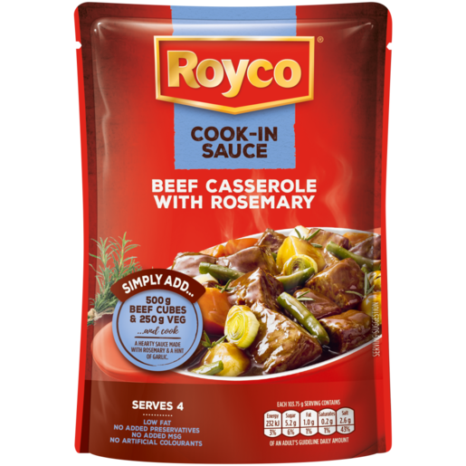 Royco Beef Casserole With Rosemary Cook-In-Sauce 415g