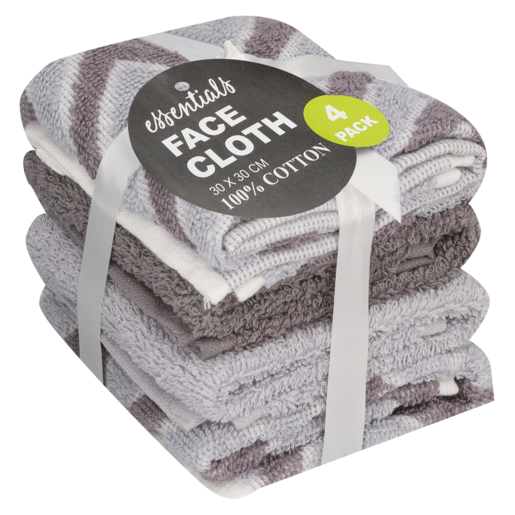 Essentials Face Cloth 4 Pack (Assorted Item - Supplied At Random)