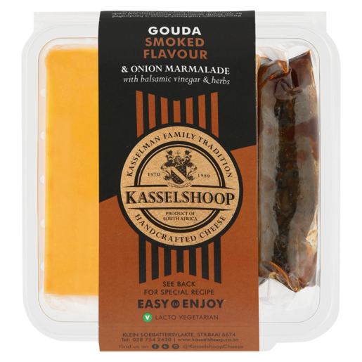 Kasselshoop Smoked Flavour & Onion Marmalade With Balsalmic Vinegar & Herbs Gouda Cheese 180g