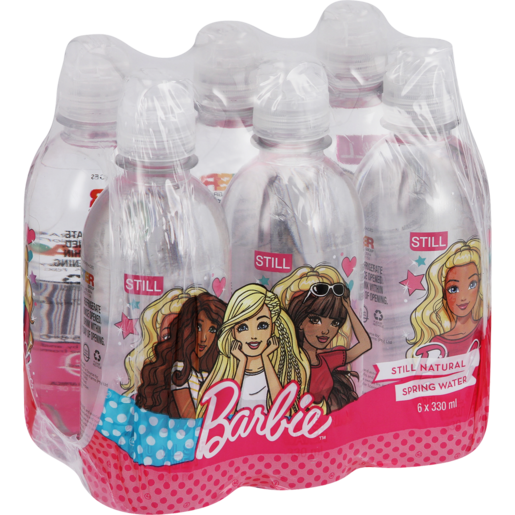 Barbie Natural Still Spring Water Bottles 6 x 330ml