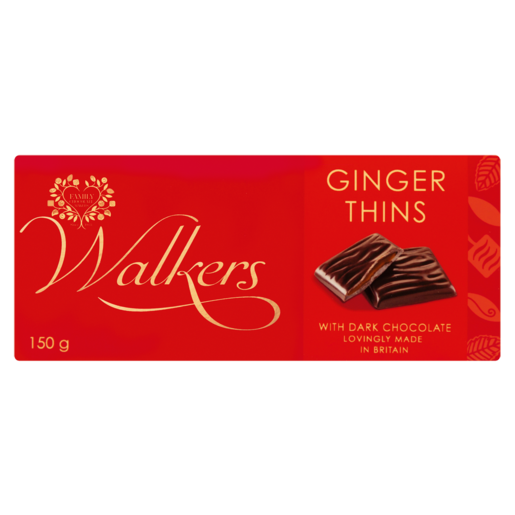 Walkers Chocolate Ginger Thins 150g