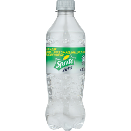 Sprite Zero Sparkling Lemon Flavoured Soft Drink 440ml