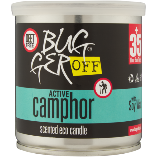 Bugger Off Active Camphor Scented Eco Candle 250g