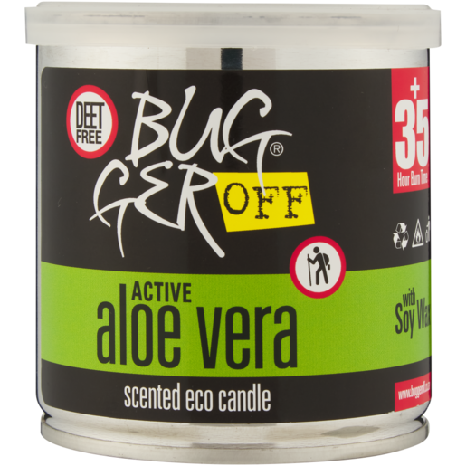 Bugger Off Active Aloe Vera Scented Eco Candle 250g