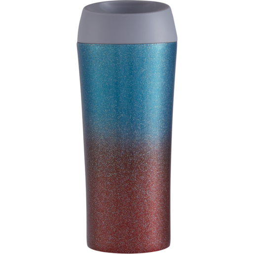 Blue & Red Ombre Glitter Travel Mug 350ml