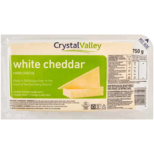 Crystal Valley White Cheddar Cheese 750g