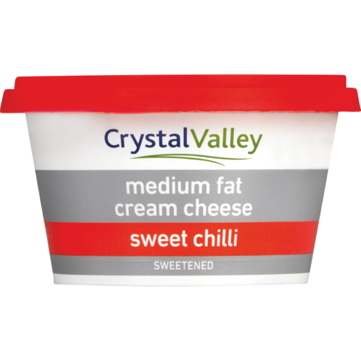 Crystal Valley Medium Fat Sweet Chilli Flavoured Cream Cheese 175g