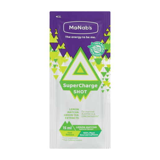 McNab's Lemon Matcha Green Tea Extracts Supercharge Shot 15ml