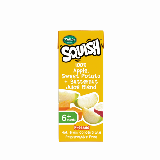 Rhodes Quality Squish 100% Apple, Sweet Potato and Butternut Juice Blend 200ml