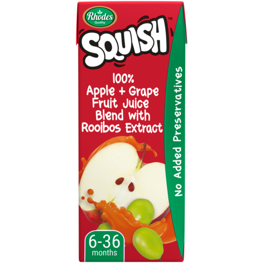 Rhodes Quality Squish 100% Apple & Grape Juice With Rooibos Extract 200ml
