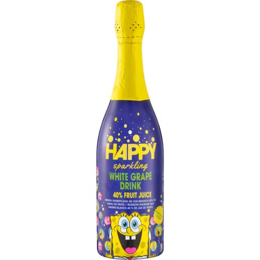 Sponge Bob White Grape Sparkling Drink Bottle 750ml