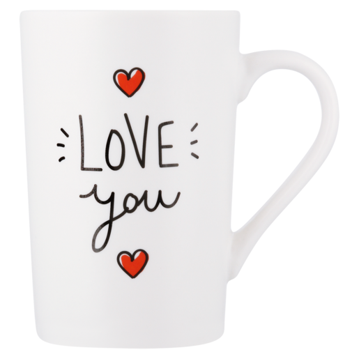 Red, White & Black Love You Coffee Mug