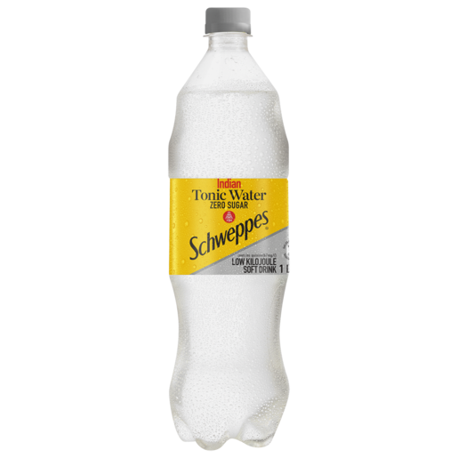 Schweppes Zero Sugar Indian Tonic Water Soft Drink Bottle 1L