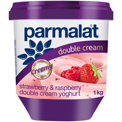 Parmalat Strawberry & Raspberry Double Cream Yoghurt 1kg