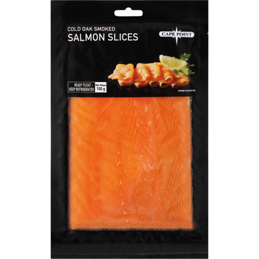 Cape Point Fresh Cold Oak Smoked Salmon Slices 100g