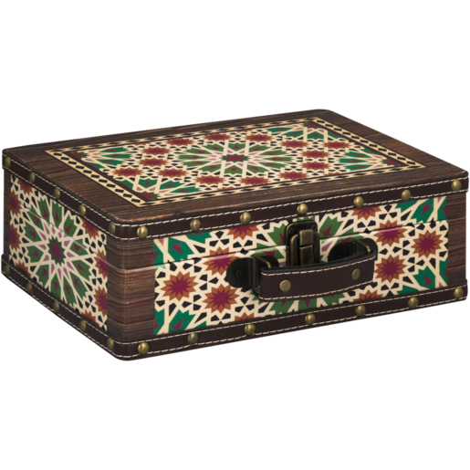 Moroccan Patterned Small Storage Chest
