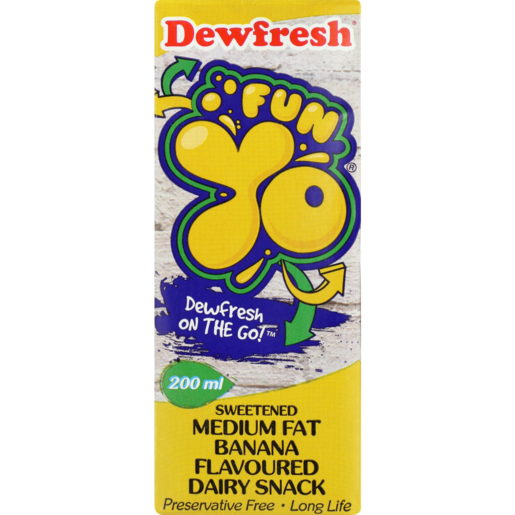 Dewfresh FunYo Banana Flavoured Dairy Snack 200ml