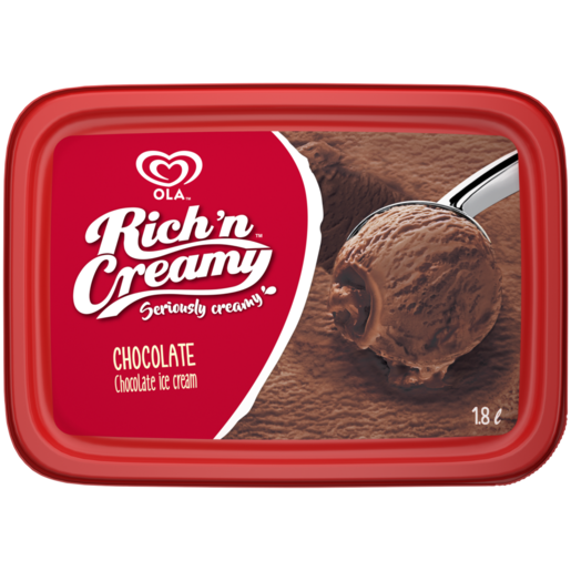 Ola Rich 'n Creamy Chocolate Flavoured Ice Cream 1.8L