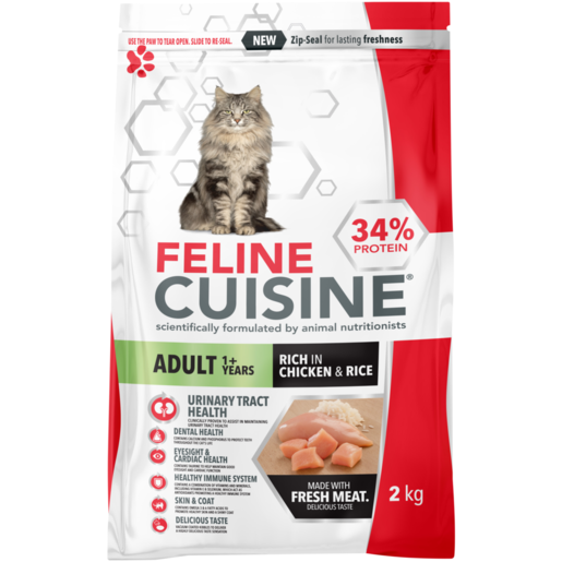 Feline Cuisine Chicken & Rice Dry Adult Cat Food 2kg 