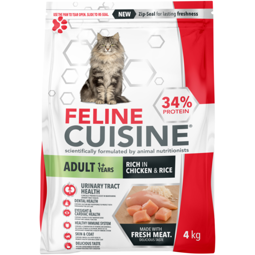 Feline Cuisine Chicken & Rice Adult Dry Cat Food 4kg 