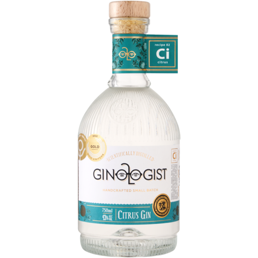 Ginologist Handcrafted Citrus Flavoured Gin Bottle 750ml