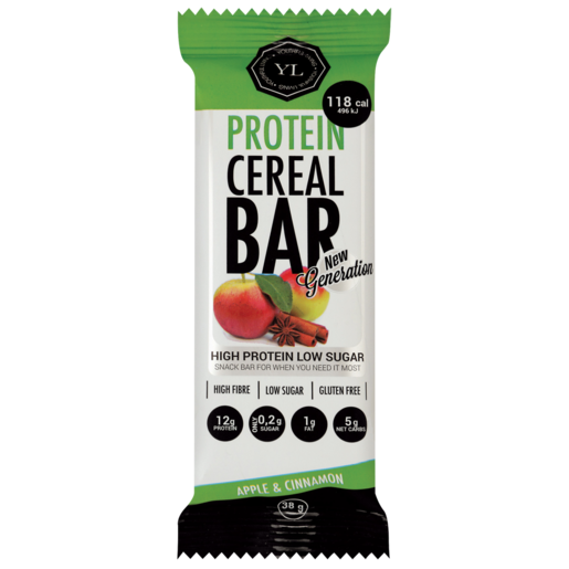 Youthful Living Apple & Cinnamon Protein Cereal Bar 38g