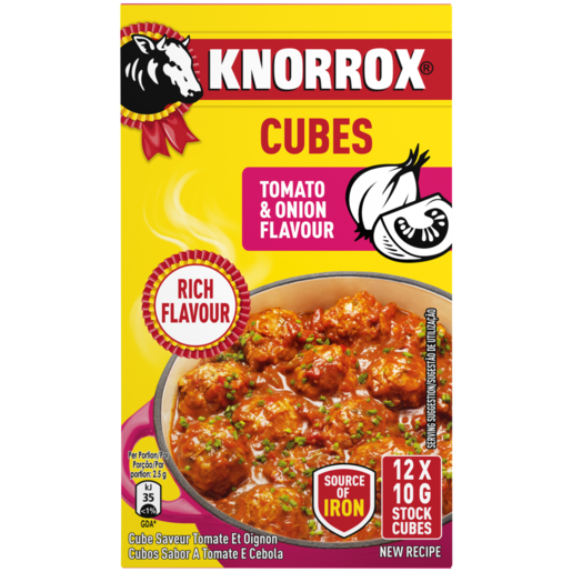 Knorrox Tomato & Onion Flavoured Stock Cubes 12 x 10g