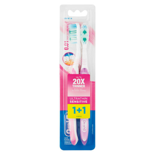 Oral-B Ultra Thin Sensitive Toothbrush 2 Pack