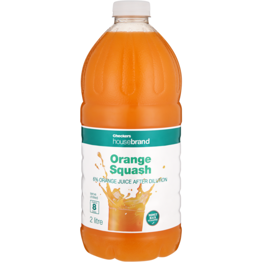 Checkers Housebrand Orange Squash Concentrate Juice 2L