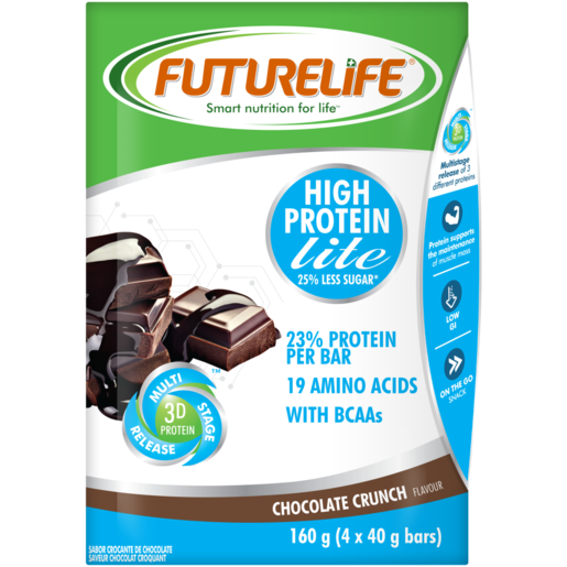 Futurelife High Protein Lite Chocolate Crunch Flavoured Protein Bars 4 x 40g