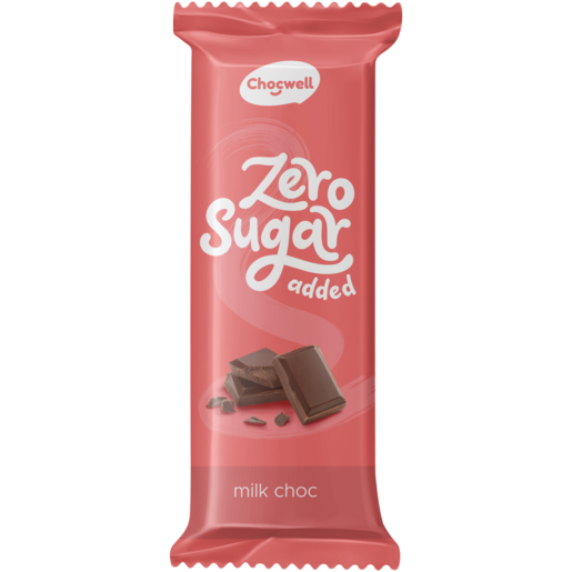 Chocwell Zero Sugar Added Milk Chocolate Slab 80g 