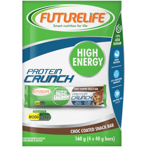 Futurelife Protein Crunch Chocolate Coated Cereal Bars 4 x 40g