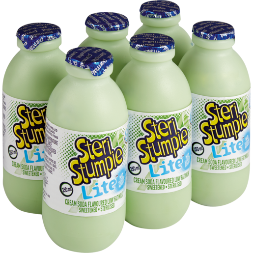 Steri Stumpie Lite Low Fat Cream Soda Flavoured Milk 6 x 350ml