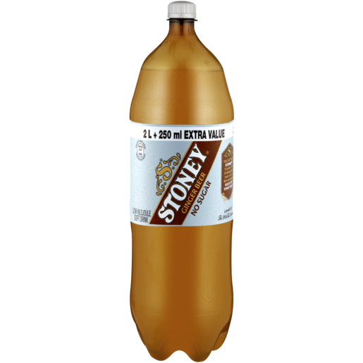 Stoney Low Kilojoule & No Sugar Ginger Beer Bottle 2.25L