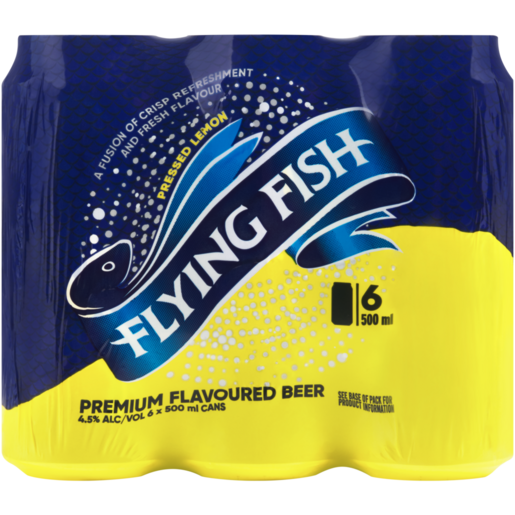 Flying Fish Pressed Lemon Flavoured Beer Cans 6 x 500ml 