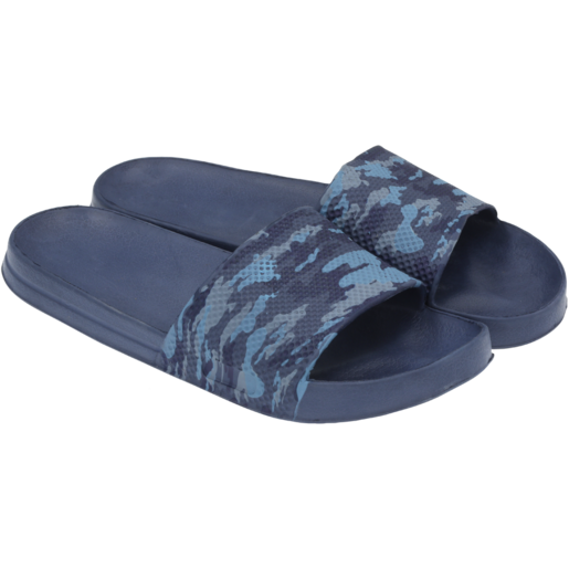 Men's Camo Navy Pool Sandal Size 6-12