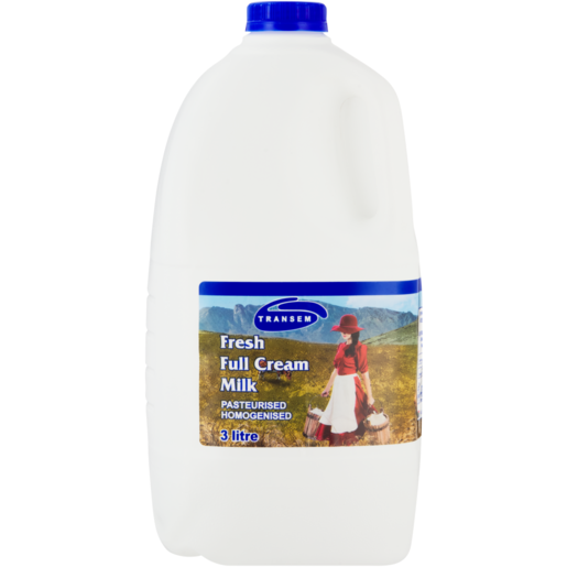 Transem Fresh Full Cream Milk 3L 