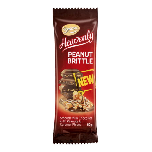 Heavenly Peanut Brittle Chocolate Slab 80g