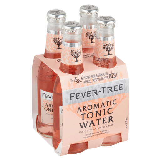Fever Tree Aromatic Tonic Water Soft Drink 4 x 200ml