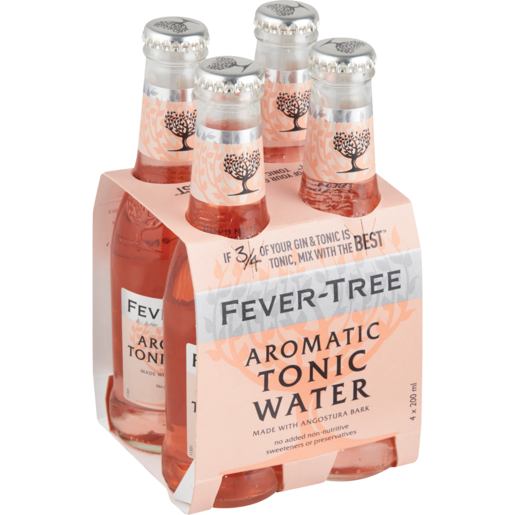 Fever-Tree Aromatic Tonic Water Bottles 4 x 200ml