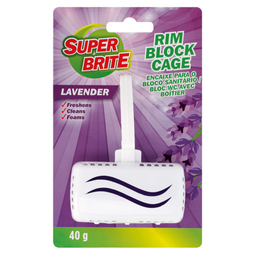 Super Brite Rim Block Cage Lavender Scented 40g