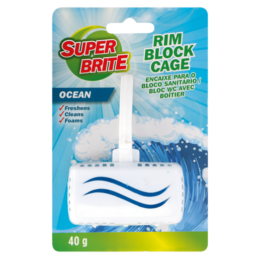 Super Brite Ocean Breeze Scented Rim Block Cage 40g