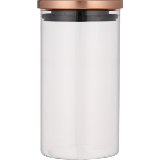 Rose Gold Glass Canister 1L