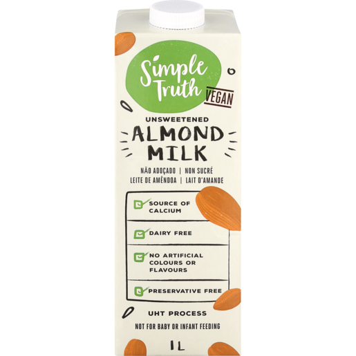 Simple Truth UHT Unsweetened Almond Milk 1L