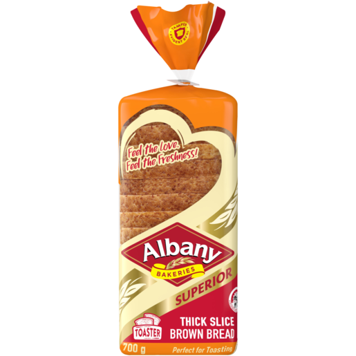 Albany Superior Thick Sliced Brown Bread Loaf 700g