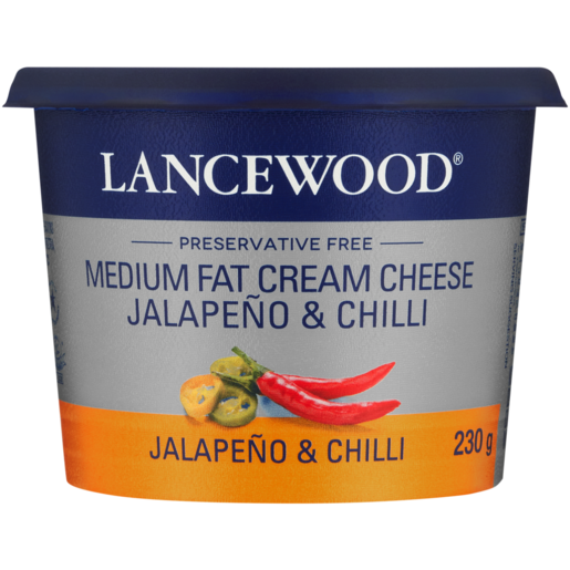 LANCEWOOD Jalapeño & Chilli Medium Fat Cream Cheese 230g 